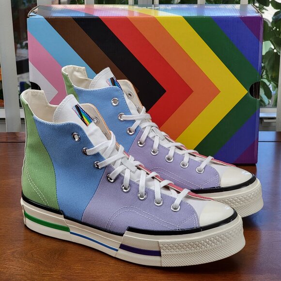 Converse Chuck 70 Plus Hi 'Pride Proud To Be'Canvas A06029C Size 9.5  Men's - Picture 1 of 14